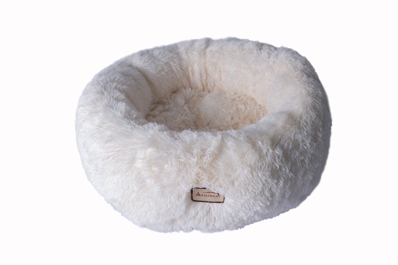 Armarkat Cuddle Bed Model C70NBS-M, Ultra Plush and Soft, White - Image 1